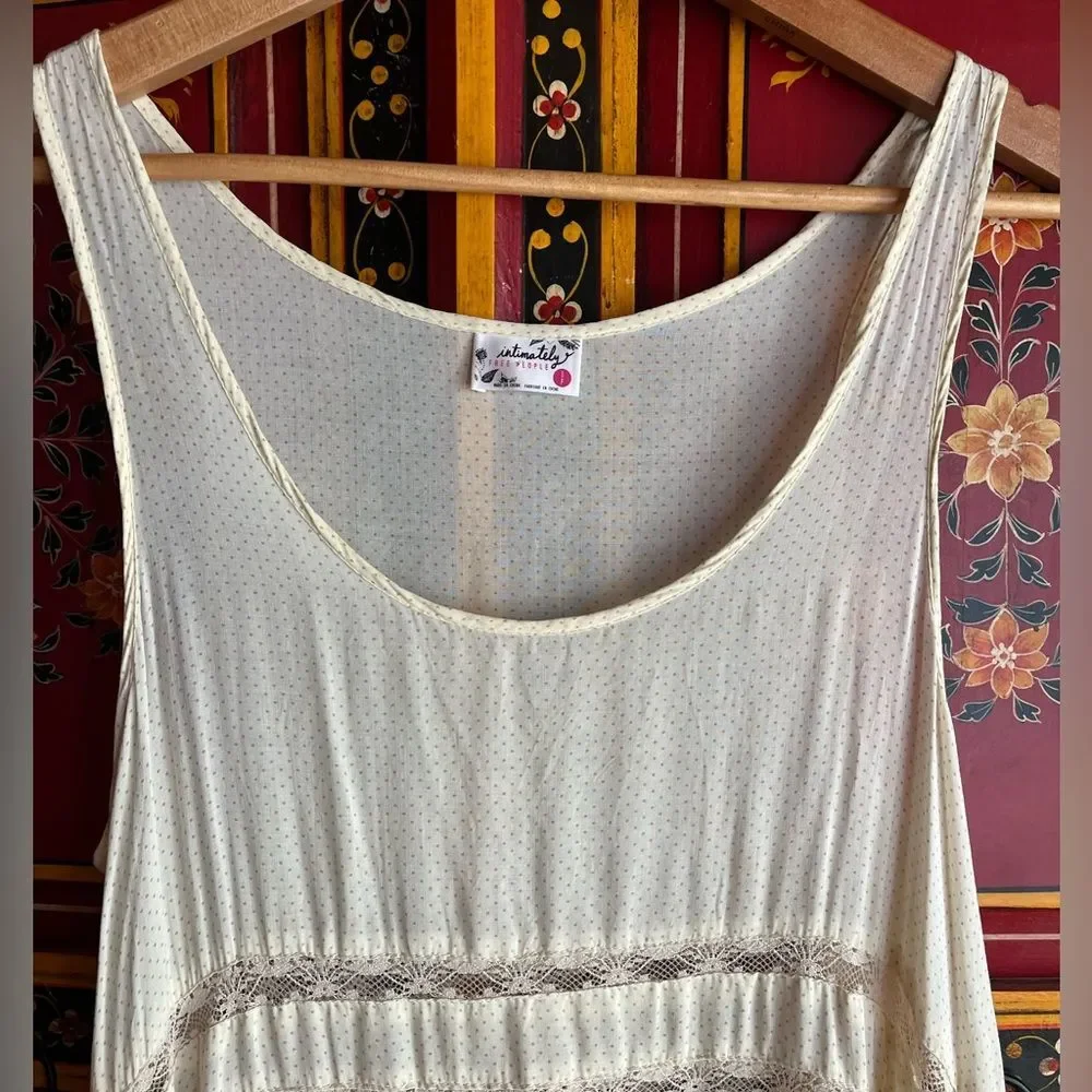 Intimately Free People Voile and lace trapeze slip, dress, nighty.  Size…‎